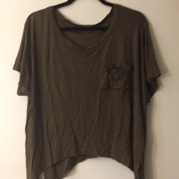 NWOT basic brown off the shoulder top - Picture 1 of 3